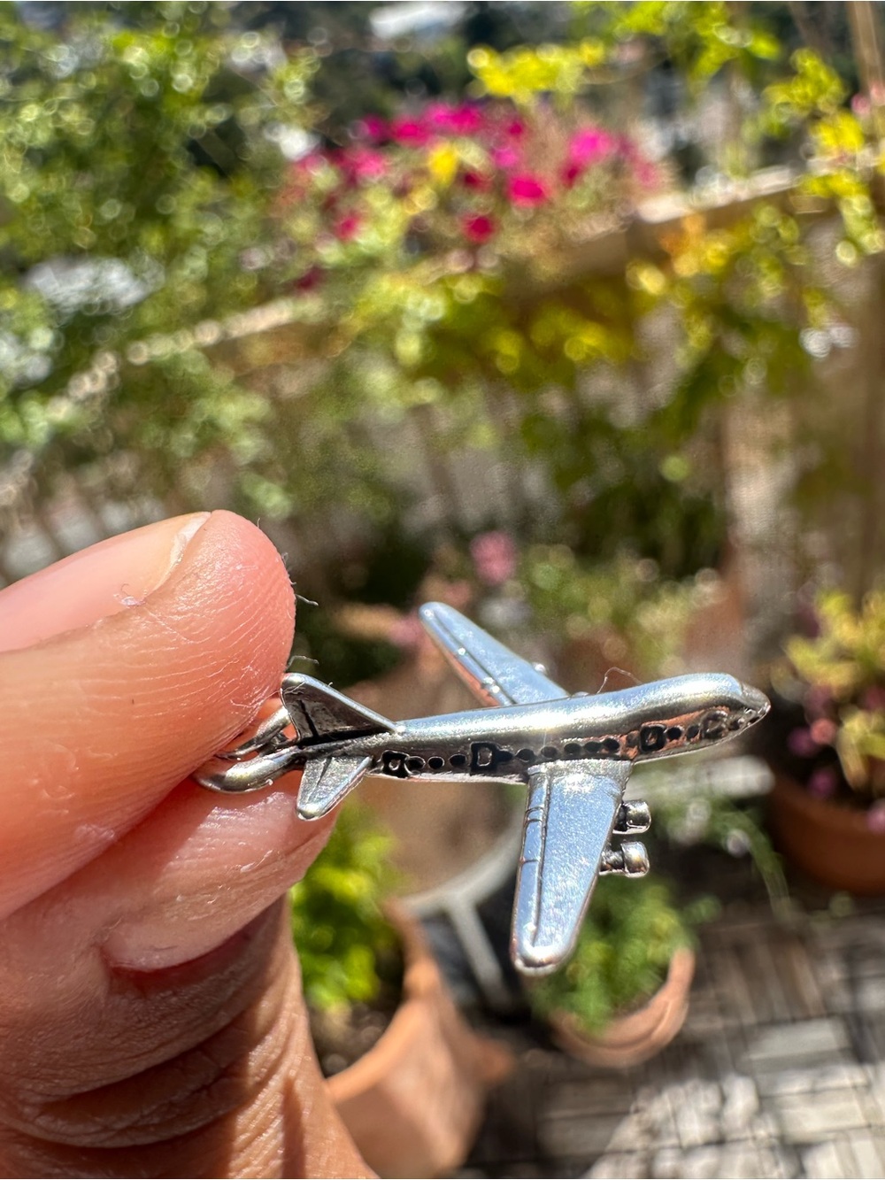 925 Sterling Silver Airplane Pendant Necklace Charm - Accessories